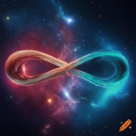 Mesmerizing 3d art of merging infinity symbols in space