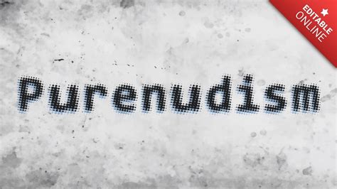 purenudism efeito em meio tom gerador de efeitos de texto