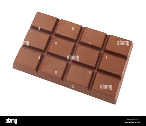 Chocolate Block Isolated Stock Photo - Alamy