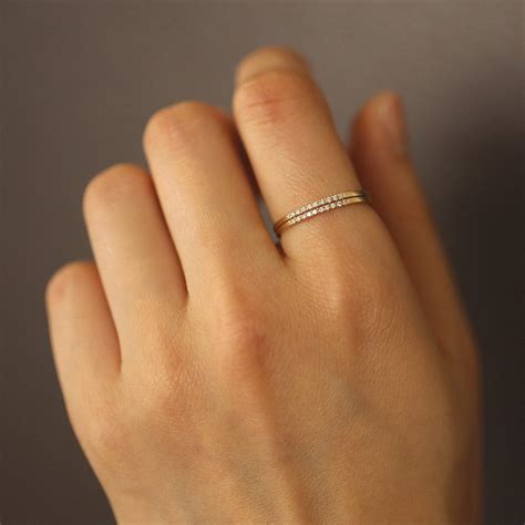Wedding Band / Diamond Ring / Minimalist Ring / Engagement Ring / Flat