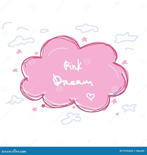 Cartoon dream cloud stock vector. Illustration of decoration - 97392662