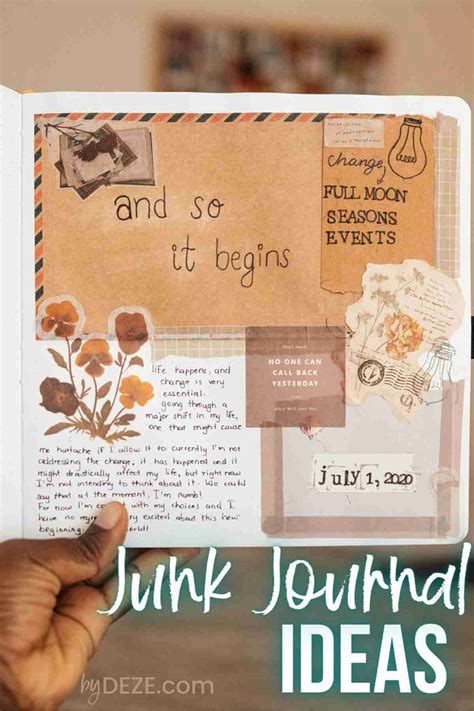 10 Junk Journal Page Ideas + How to Use Them - byDeze