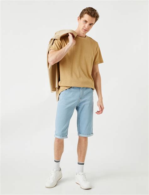 Mavi Erkek Kapri Kot Şort 2SAM40007BD | Koton