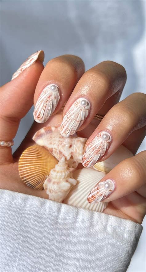 Under the Sea 30+ Seashell Nail Art Ideas : Seashell-Inspired Nails ...