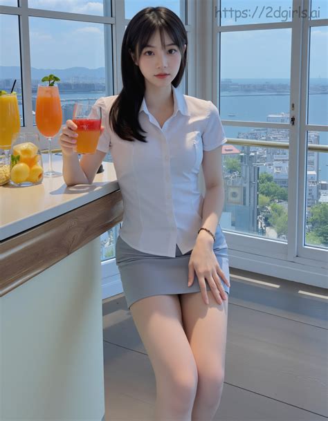 남친을 위해 교복을 입은 스무살 여친 | 2dGirls AI Lookbook