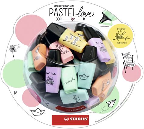 ТЕКСТОВЫДЕЛИТЕЛИ STABILO BOSS MINI PASTELLOVE 50ШТ. В АССОРТИМЕНТЕ ...
