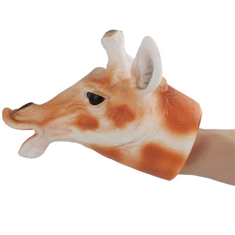 Aunavey Dinosaur Hand Puppet Soft Vinyl Rubber Animal Head Hand Puppet