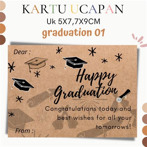 Jual (ISI 10) KARTU UCAPAN HAPPY GRADUATION/SELAMAT HARI WISUDA ...