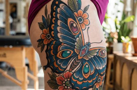 creative neo traditional butterfly tattoos ideas youll love