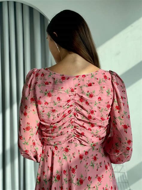 Rosè Dress In Dusty Pink Floral