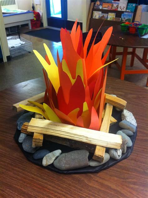 Thanksgiving Camping Craft: Handprint Campfire with S'mores for Kids