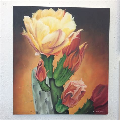 Cactus Flower Painting at PaintingValley.com | Explore collection of ...