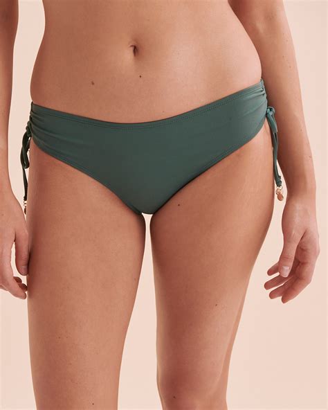 ANNE COLE Live In Color Alex Side Tie Bikini Bottom - Green | Bikini