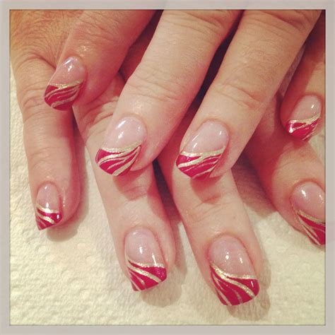 Red French Tip Nail Designs
