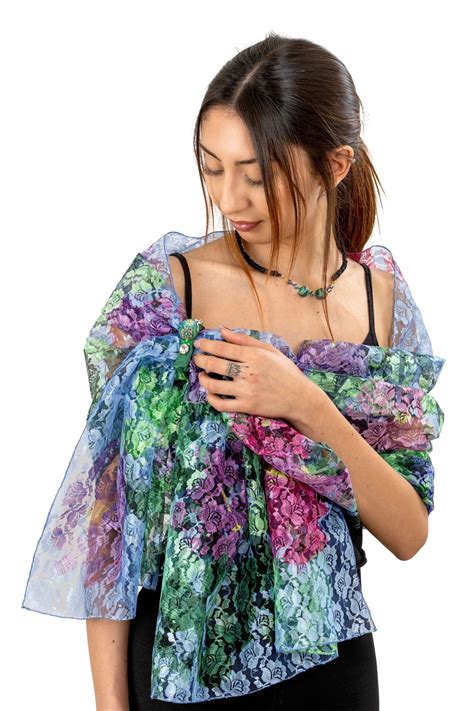 Multicolor lace stole - Ivana Bianchi