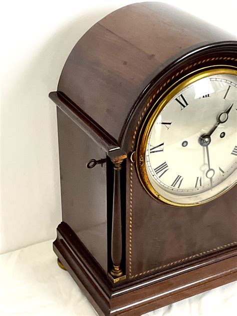 small twin fusee  day striking bracket mantel clock  century