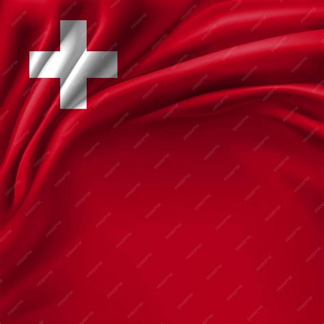 Bandera Roja Con Cruz Blanca 5