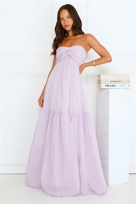 Unforgettable Style Strapless Maxi Dress Lilac | Hello Molly