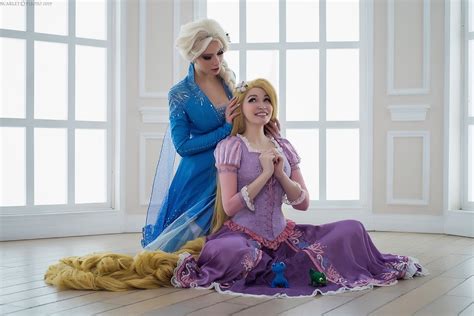 Elsa and Rapunzel [ Frozen x Tangled ] (2) by AlexandreGRONDIN on