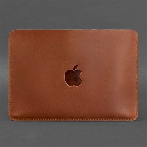 Чехол для MacBook Air/Pro 13'' Макбук Эйр Про кожаный Светло-к... - 940 ...