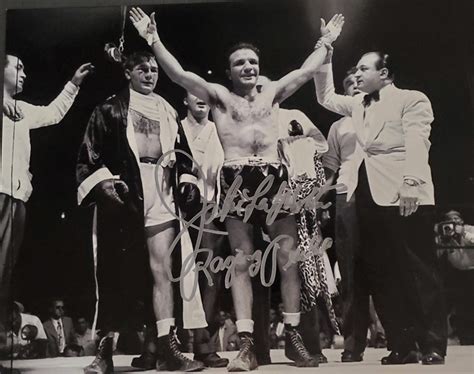 Autographed JAKE LAMOTTA "Raging Bull" 11X14 Boxing photo - Main Line