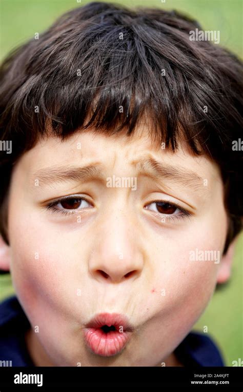 boy making  face stock photo alamy