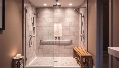 walk  shower ideas  elderly