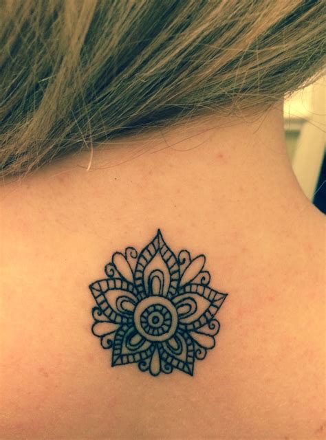 flower tattoo on neck 7