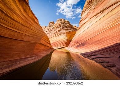 stunning reflections wave arizona stock photo edit