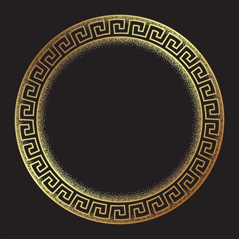 Premium Vector | Antique greek style gold meander ornanent hand drawn ...