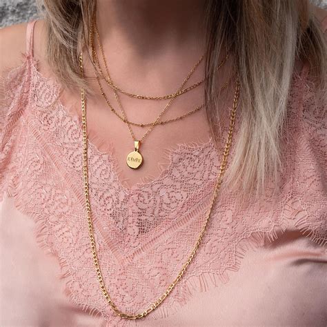letter ketting  initialen goud gratis gravering finastenl