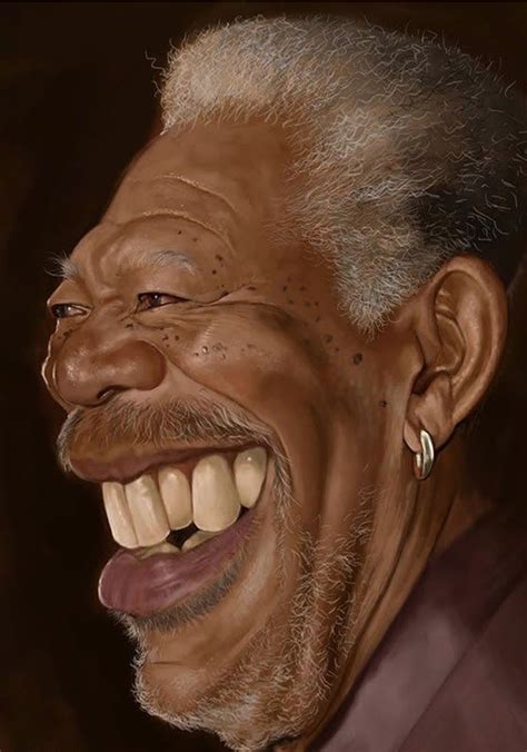Morgan Freeman Cartoon Faces, Funny Faces, Cartoon Art, Funny ...