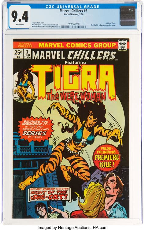 Tigra Goes Solo in Marvel Chillers #3, Up for Auction