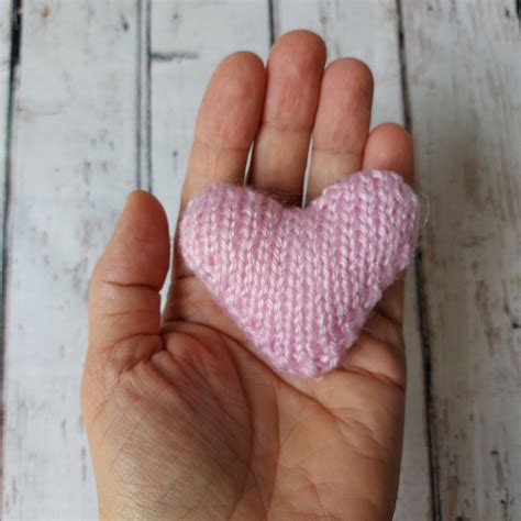 Heart knitting pattern Free pattern for beginners knit heart | Etsy