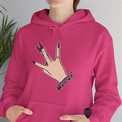 Westside Hand Sign Womens Custom Hoodie, Choose Skin Tone Nail Color