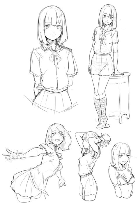 anime girl leg drawing ref 13