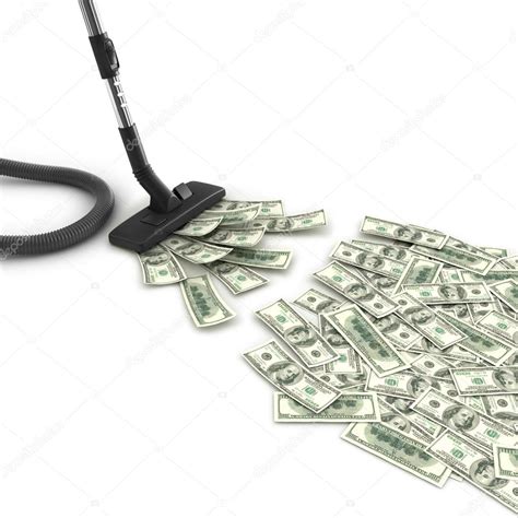 concept  vacuum cleaner sucking money  stock photo urfingus