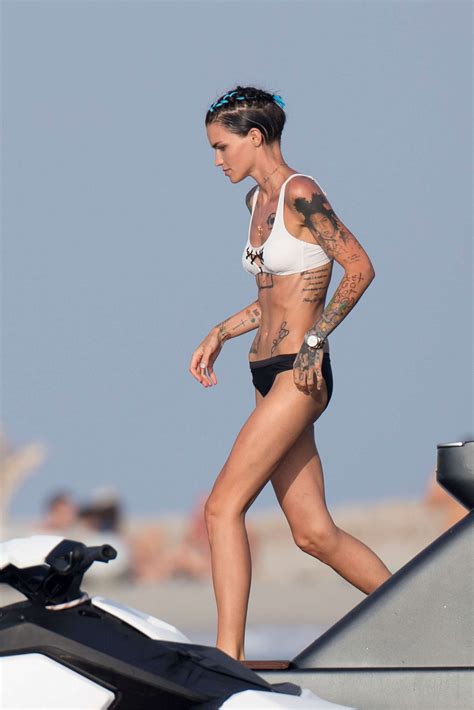 Ruby Rose in Bikini on a yacht in Formentera – GotCeleb