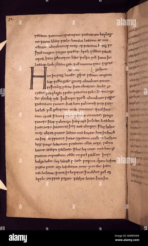 Bodleian Libraries, Cædmon Manuscript 94 Stock Photo - Alamy