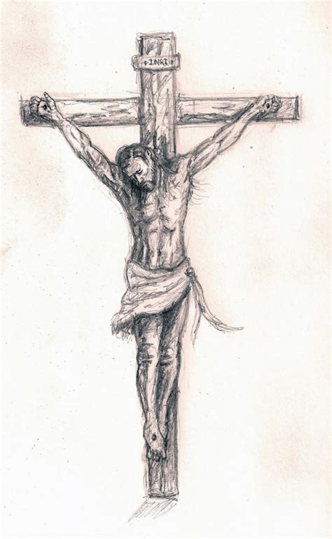 Jesus On Cross Drawing at GetDrawings | Free download