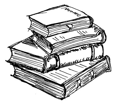 Stacked Books Drawing at GetDrawings | Free download