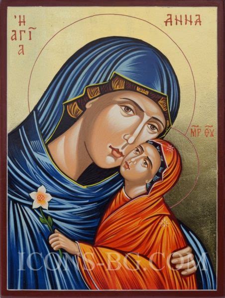 Света Анна и Богородица - рисувана икона » ICONS-BG.COM