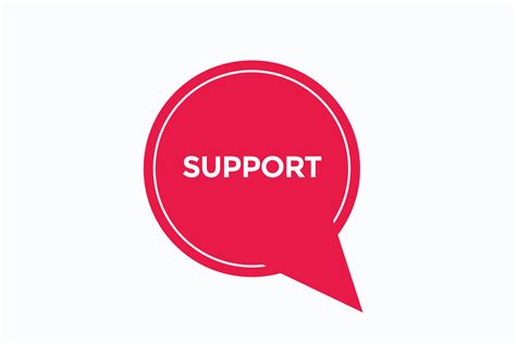 support button vectorssign label speech bubble support  vector