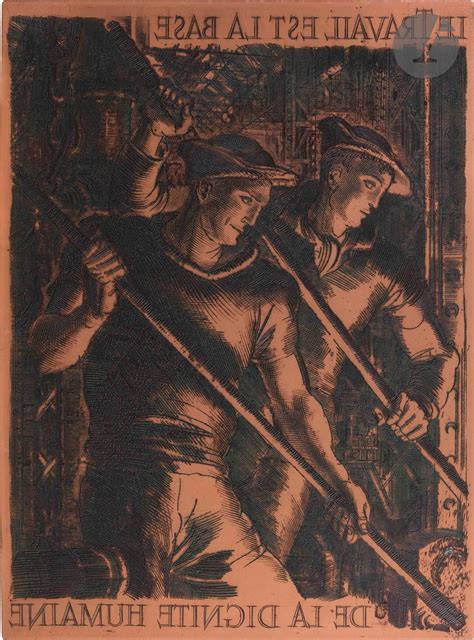 Albert Decaris | Le Travail est la base de la dignité humaine (1950