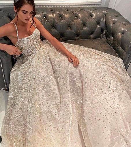 Charming Sparkly Straps Wedding Dresses Bridal Gown · dressydances ...