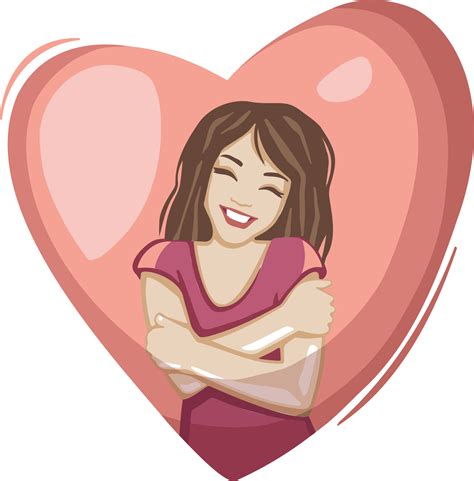 Girl, self love, harmony, self acceptance, icon symbol 13868711 Vector ...