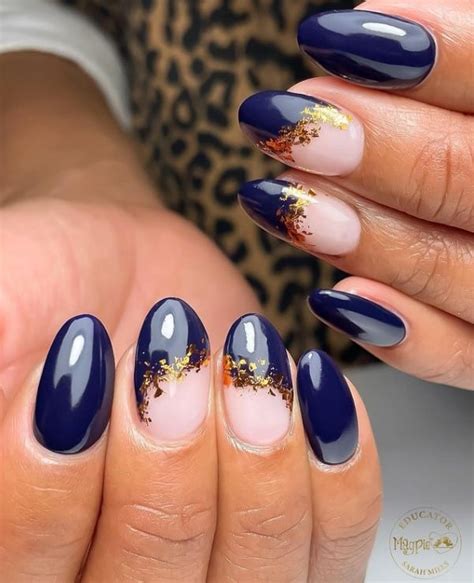 40 Stunning Blue and Gold Nails for a Luxurious Mani