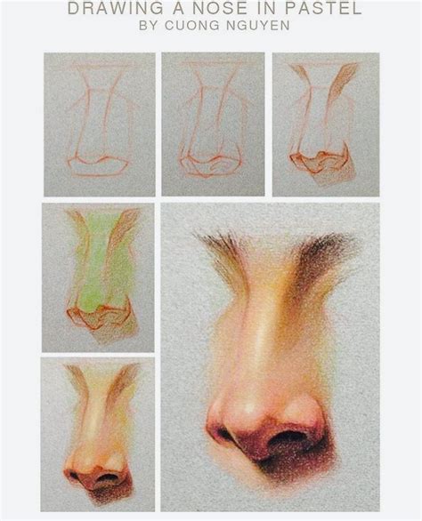 realistic nose tutorial  icuong anatomy art drawings art tutorials