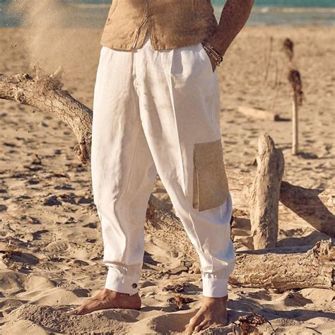 Mens Beach Linen Casual Pants | Casual linen pants, Mens linen pants ...