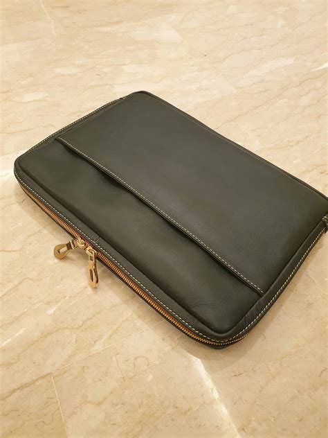 Etui Macbook Pro 13" en cuir - Vert - Ebazar